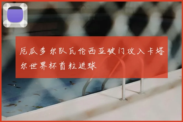 厄瓜多尔队瓦伦西亚破门攻入卡塔尔世界杯首粒进球